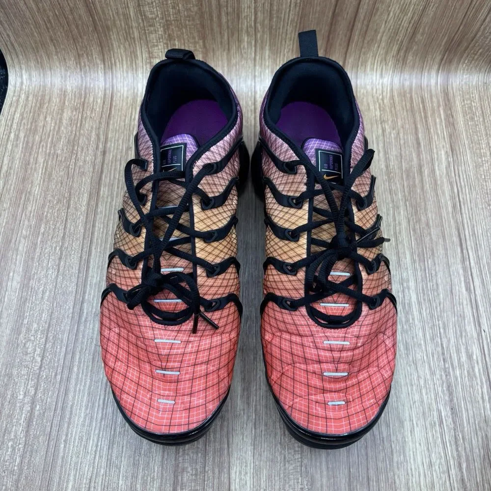 Nike Air‎ VaporMax Plus Grid Sunset Multicolor 924453-604 Mens Size 14 Sneakers